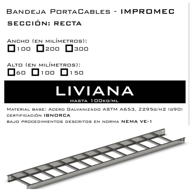 Bandejas Portacables IMPROMEC - Bolivia - Impromec